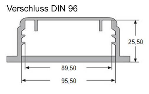 Maße Verschluss DIN 96